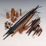 Groß-Konvolut Pfeifenholme, Mundstücke und weiteres. Holme aus Weichselkirsche und anderem Holz (