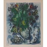 Reserve: 80 EUR        Chagall, Marc: Stillleben mit Blumen. Farblithographie, im Stein signiert,