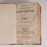 Reserve: 40 EUR        Klopstock, F.G.: Werke. 4 Bücher. Reuttlingen 1776/1794, bey Joh. Georg