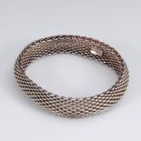 Reserve: 80 EUR        Silbernes Tiffany-Armband. 925 Silber. 58,2 g. Breites, durchgehendes