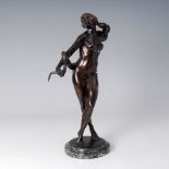 Reserve: 2600 EUR        Marcuse, Rudolf: Schlangentänzerin. Bronze mehrfarbig patiniert,