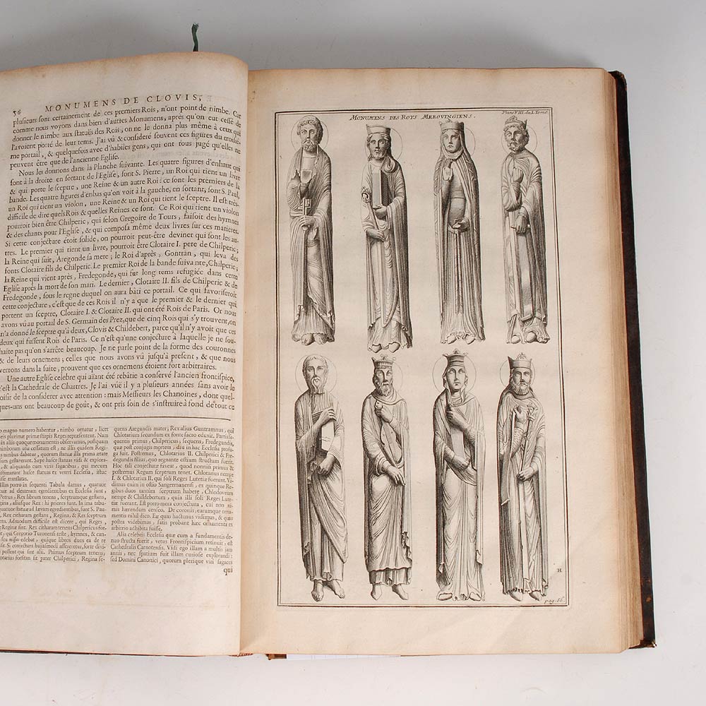 Reserve: 1500 EUR        de Montfaucon, Bernard: "Les monuments de la Monarchie françoise". 5 Bände, - Image 3 of 4