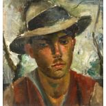 Ignatius Hirszfang, attr., Portrait eines jungen Mannes
wohl Selbstportrait des Künstlers mit Hut