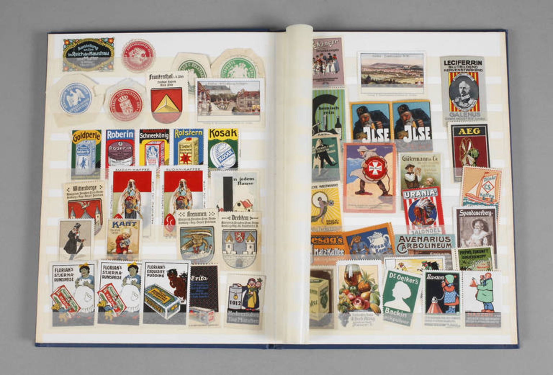 Sammlung Reklamemarken
um 1900 bis 1930er Jahre, ca. 600 Marken, vorw. farbig lithogr. Marken,