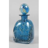 Murano Flakon Carlo Molin
signiert und datiert (19)92, klares Glas, transparent blau unterfangen,
