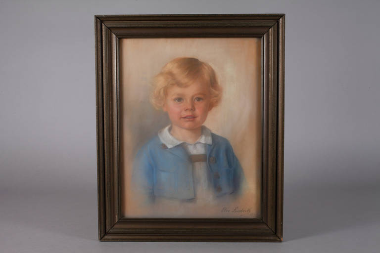 Else Luedecke, zwei Kinderportraits
Junge und Mädchen mit Zöpfen, Pastell auf hellem Malpapier, - Image 3 of 5