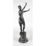 Paul Aichele, Salonfigur "Diana"
um 1900, seitl. an der Plinthe sign. P. Aichele, am Stand geritzter