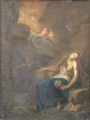 UNKNOWN. Mary Magdalene. 47 cm x 36 cm. Painting, oil on canvas 18th century. Restored, relined.