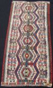 Konya Kelim. Anatolien, Türkei, antik, um 1800.351 cm x 145 cm. Handgewebt, Wolle auf Wolle. Minimal