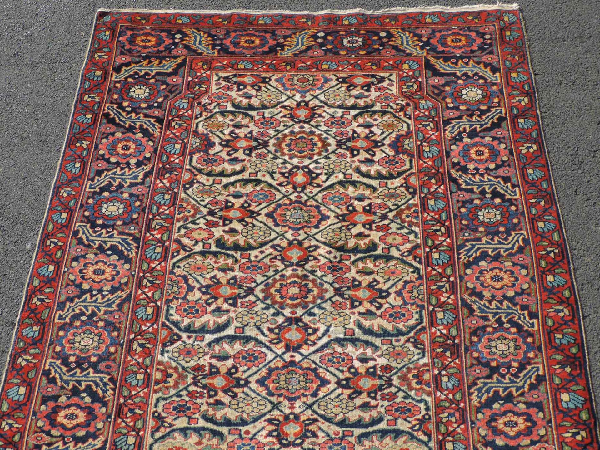 Azeri Manufakturteppich. Iran, antik, um 1800-1820.208 cm x 130 cm. Handgeknüpft, Wolle auf - Image 3 of 8