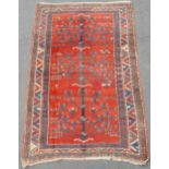 Kasak Baumteppich. Kaukasus, antik, um 1880.265 cm x 175 cm. Handgeknüpft, Wolle auf Wolle, wohl