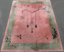 China-Teppich, Tientsin, Ost-China. Alt, Anfang 20. Jahrhundert.343 cm x 274 cm. Wolle auf
