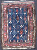 Kordi Stammesteppich. Iran, alt, um 1910.164,5 cm x 118 cm. Handgeknüpft, Wolle auf Wolle. Ehemals
