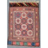 Shah-Savan Taschenfront, Stammesteppich der Afscharen. Iran, antik, um 1880.75 cm x 52 cm.