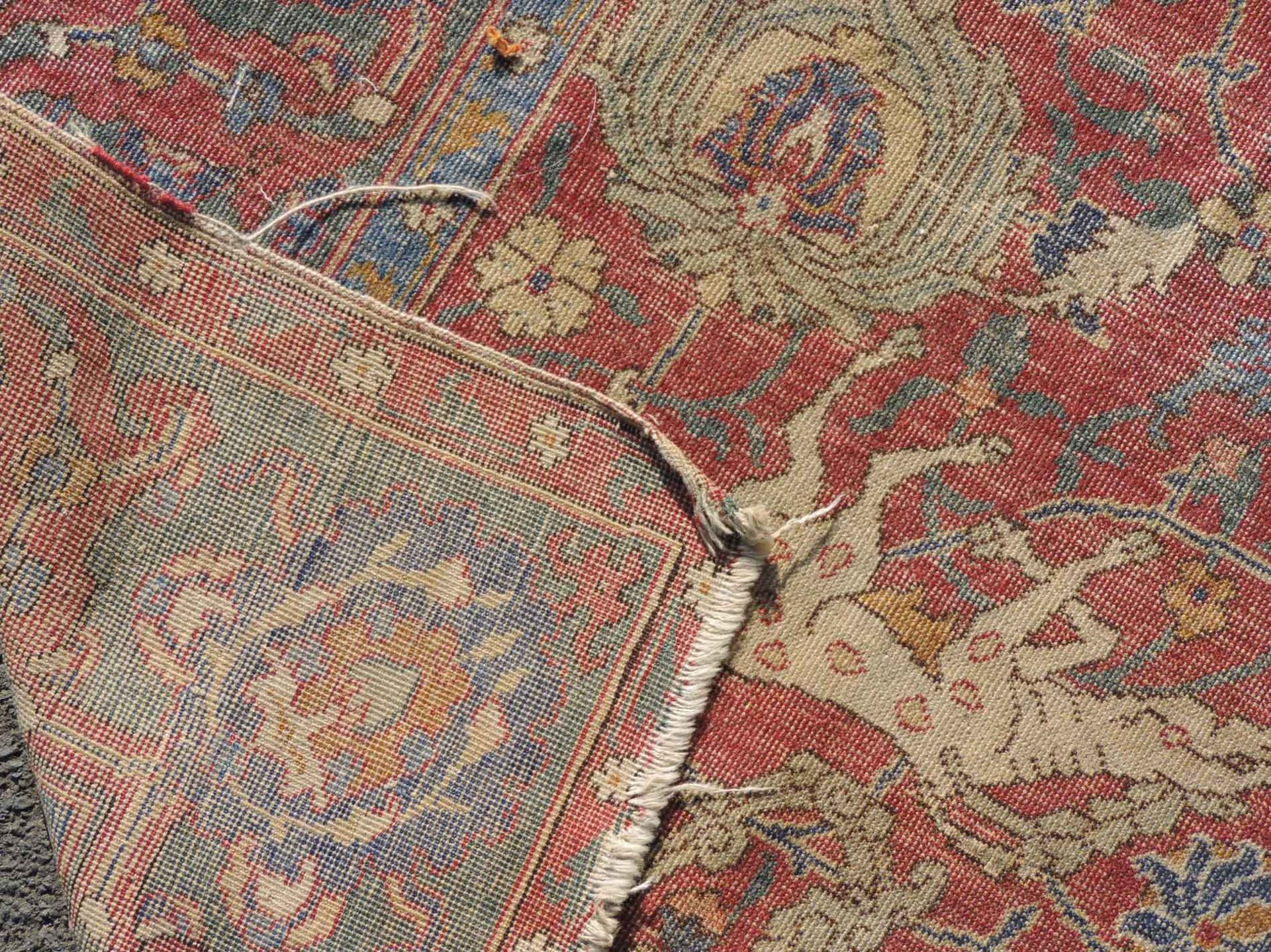 Mughal Tierteppich von Teodor Tuduc und Werkstatt.200 cm 125 cm. Handgeknüpft, Wolle auf - Image 8 of 9