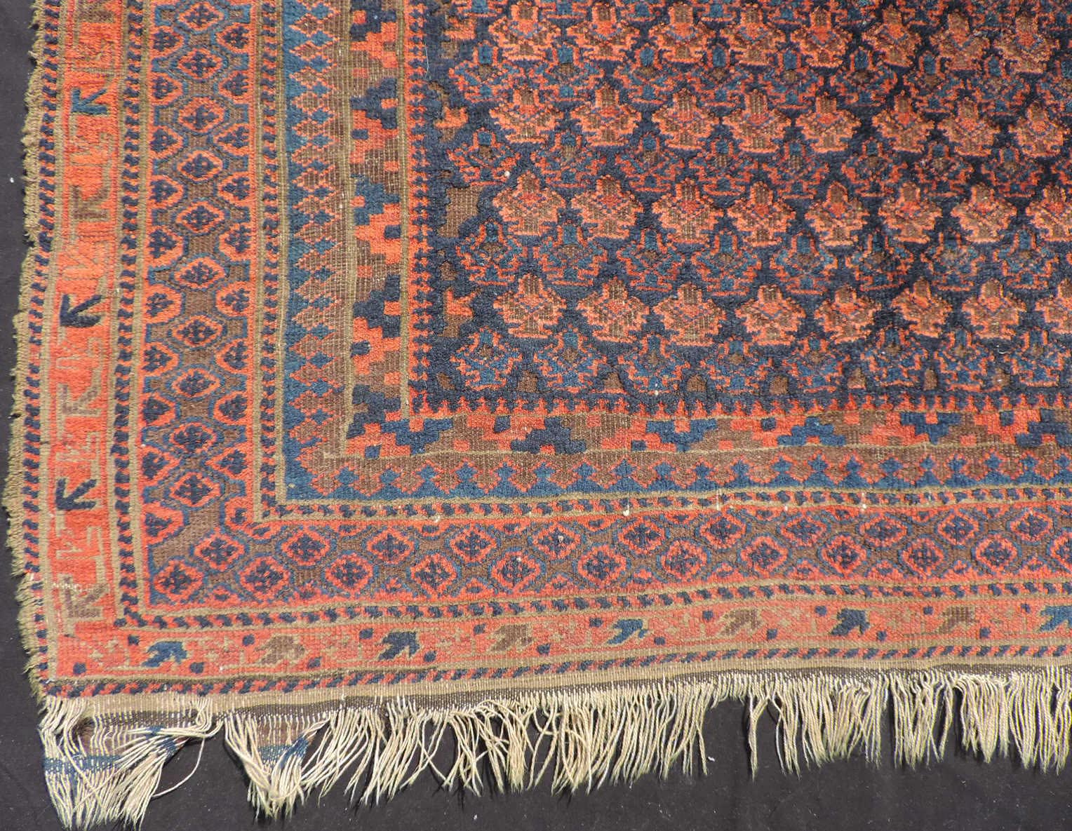 Belutsch Stammesteppich, Afghanistan, antik, um 1880.154 cm x 115 cm. Handgeknüpft, Wolle auf Wolle, - Image 2 of 7