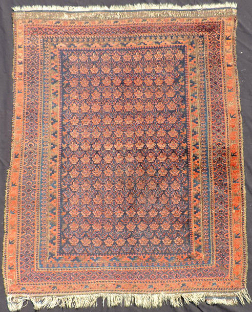 Belutsch Stammesteppich, Afghanistan, antik, um 1880.154 cm x 115 cm. Handgeknüpft, Wolle auf Wolle,