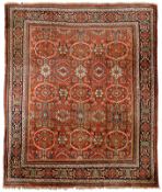 Mahal Salonteppich. Iran, antik, um 1900.414 cm x 332 cm. Handgeknüpft, Wolle auf Baumwolle.