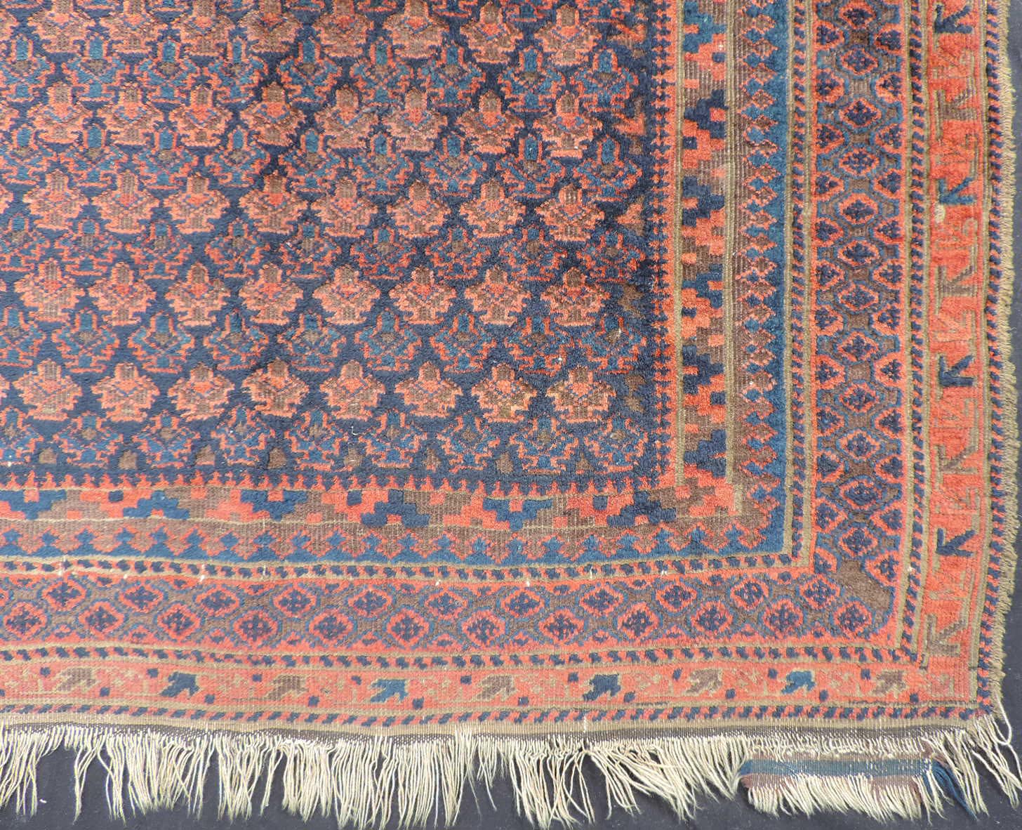 Belutsch Stammesteppich, Afghanistan, antik, um 1880.154 cm x 115 cm. Handgeknüpft, Wolle auf Wolle, - Image 3 of 7