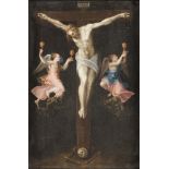 MICHEALANGELO BUONARROTI, follower (Caprese Michelangelo 1475 - Rome 1564) CRUCIFIED CHRIST WITH TWO