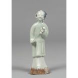SCULPTURE IN GLAZED CERAMIC, CHINA 18TH CENTURY depicting Immortal Woman He portrayed in the classic