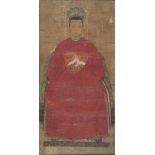 CHINESE SCHOOL, 17TH CENTURY PAINTING OF A CIVIL OFFICIAL OF THE SEVENTH RANK IN FORMAL DRESSES