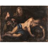 VENETO PAINTER, SECOND HALF OF THE 17TH CENTURY SAINT SEBASTIAN CURED BY THE THREE MARYS Oil on