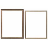 TWO GILT WOOD FRAMES, 20TH CENTURY inner sizes 147 x 113 and 133 x 100 cm.