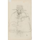 LORENZO VIANI (Viareggio 1882 - Lido di Ostia 1936) Figure of old man, 1907-1908 Pencil on paper,