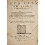 THEOLOGICAL OF 16TH CENTURY Tertia Pars Summae. One volume. Ed. Amsterdam 1675. Full parchment.