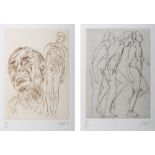 NINO LONGOBARDI (Naples 1953) Artist's Sketchbook Figures Face Volume and two litho, ex. 24/1000,