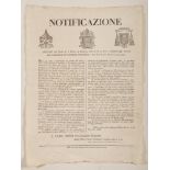 EDICT, 19TH CENTURY notification on the regulation of lottery games. Dated 1842. Measures cm. 55 x