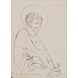 CORRADO CAGLI Ancona 1910 - Rome 1976 Saint Peters, 1971 Ink on paper, cm. 45 x 35 Signed and