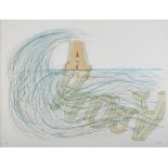 MARIO CEROLI 
(Castel Frentano 1938)

Water
Multiple on lithograph base with elements in wood and
