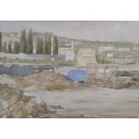 E. RANUCCI (Italy 20th century) Grey landscape Oil on canvas, cm. 34 x 49 Signed lower right