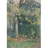 AUGUSTO CORELLI (Rome 1853 - 1918) Garden interior Water colour on paper cm. 54 x 75,5 Signed