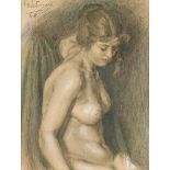 GERARD WESTERMANN (Netherlands, 1880 - 1971) Nude woman, 1968 Crayon on paper, cm. 38 x 29 Signed