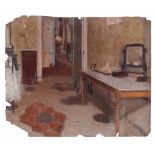 ITALIAN PAINTER EARLY 20TH CENTURY Interior Oil on cardboard, cm. 28 x 34 Unsigned Slight loss of