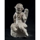SCULPTURE OF ANGEL IN WHITE MARBLE, ROME 17TH CENTURY

sitting on a cloud.

Size cm. 63 x 50 x