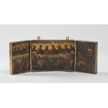 RUSSIAN PAINTER, EARLY 19TH CENTURY



THE LAST SUPPER

Triptych in tempera gold base on board,