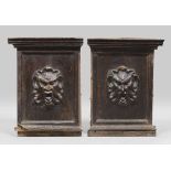 TWO RARE HIGHRELIEFS IN WALNUT, CENTRAL ITALY LATE 16TH CENTURY

from doors of sideboard, with