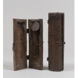 TWO MOLE TRAPS, 18TH CENTURY

in walnut, bamboo cane, elements in iron.

Size cm. 10,5 x 29.