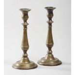 TWO CANDLEHOLDERS IN BRONZE, 19TH CENTURY

h. cm. 27.