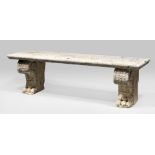 BENCH IN CALCAREOUS STONE, ELEMENTS OF THE 16TH CENTURY

rectangular seat.

Size cm. 52 x 168 x 48.