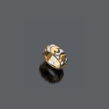 RING BY BULGARI in white and yellow gold. Weight gr. 11.70. With original case.