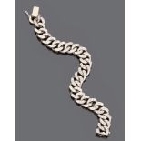 FINE BRACELET in white gold 18 kt. and set wit wit cut diamonds. Length cm. 16, diamonds ct. 3.20