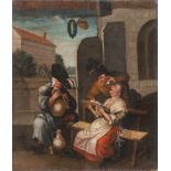 FLEMISH PAINTER, 17TH CENTURY



SCENE OUTSIDE AN INN

Oil on canvas, cm. 80 x 67,5



CONDITION