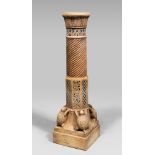 COLUMN IN CERAMIC, 20TH CENTURY Middle Eastern style, with highlights in blue enamel. Solomonic,