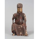 SCULPTURE IN LACQUERED WOOD, CHINA EARLY 20TH CENTURY painted in polychrome, depicting the