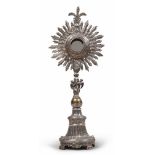 RARE MONSTRANCE, NAPLES, KINGDOM OF THE TWO SICILIES, FIRST HALF 19TH CENTURY

in two sections, base